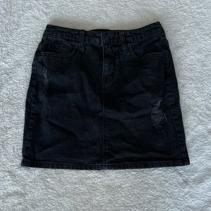 Black Jean Skirt